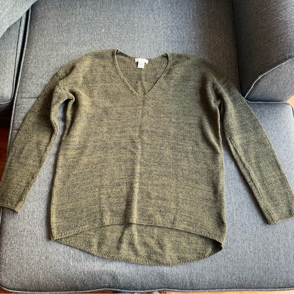 Green V neck Sweater